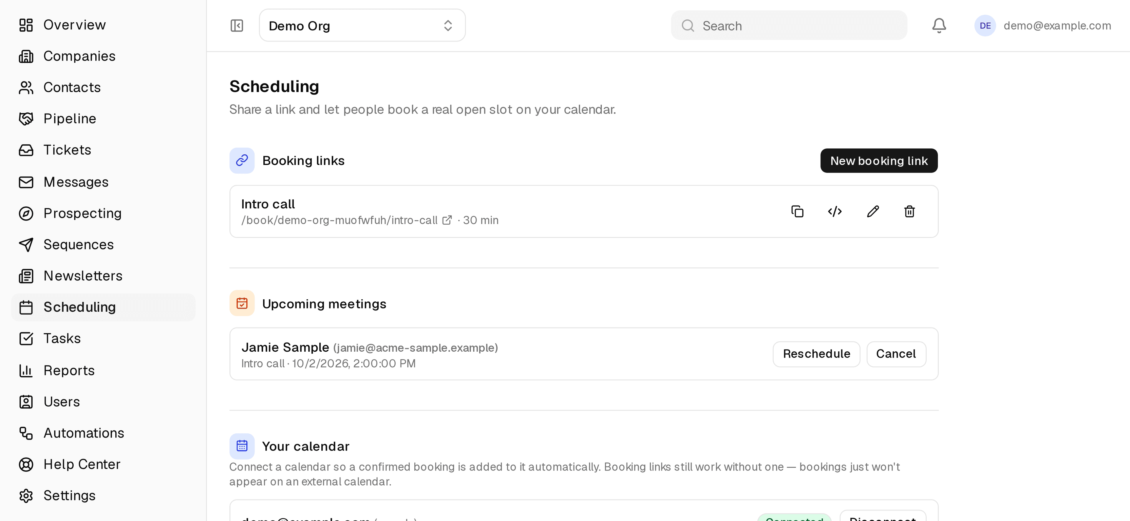 ClientPad — Scheduling